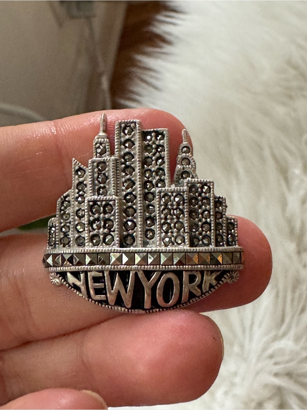‘90s Judith Jack Sterling Silver Brooch